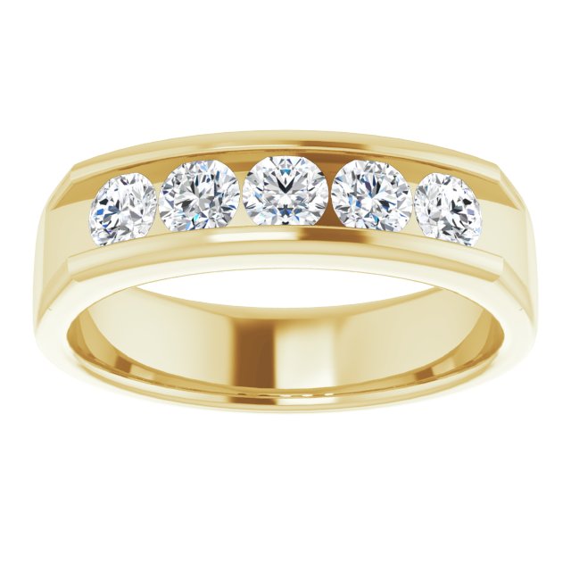 14K Yellow Gold 1/2 CTW Natural Diamond Elegant Band