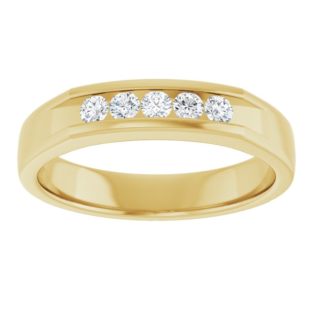 14K Yellow 1/2 CTW Natural Diamond Band