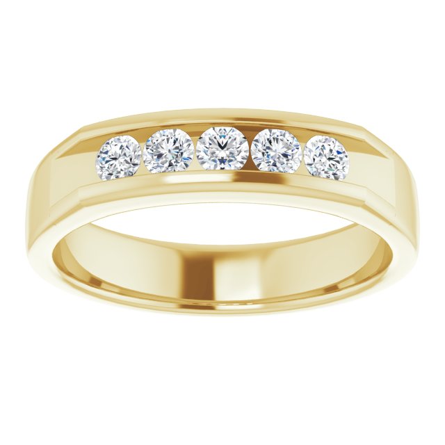 14K Yellow Gold 1/2 CTW Natural Diamond Elegant Band