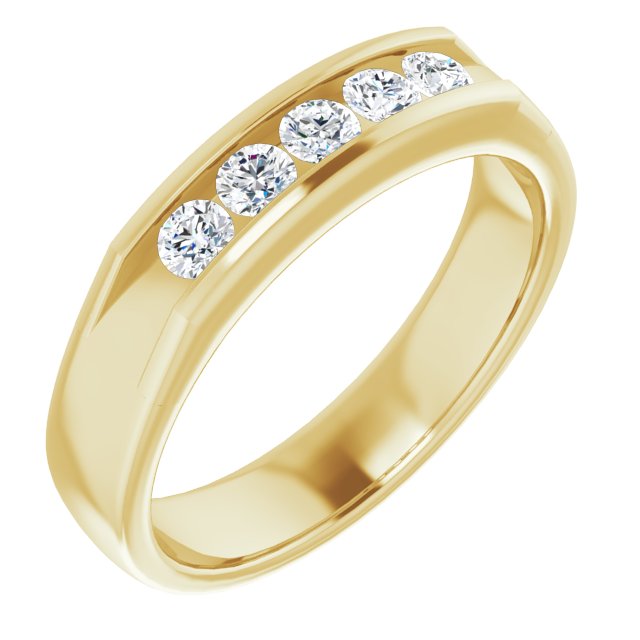 14K Yellow Gold 1/2 CTW Natural Diamond Elegant Band