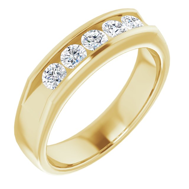 14K Yellow 1/2 CTW Natural Diamond Band