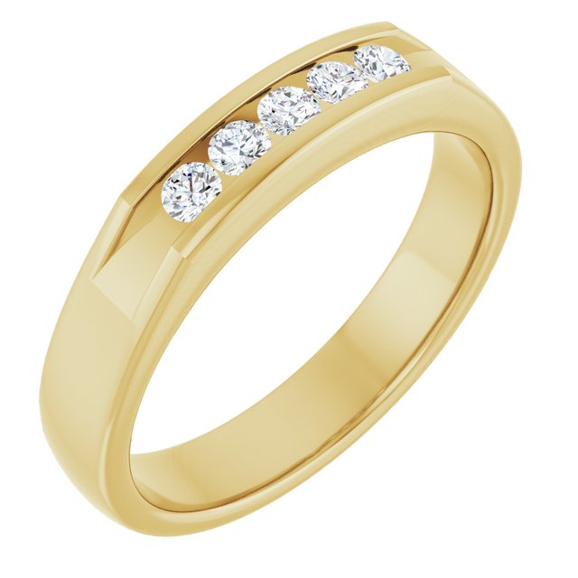 14K Yellow Gold 1/2 CTW Natural Diamond Elegant Band