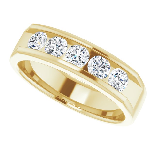 14K Yellow 1/2 CTW Natural Diamond Band