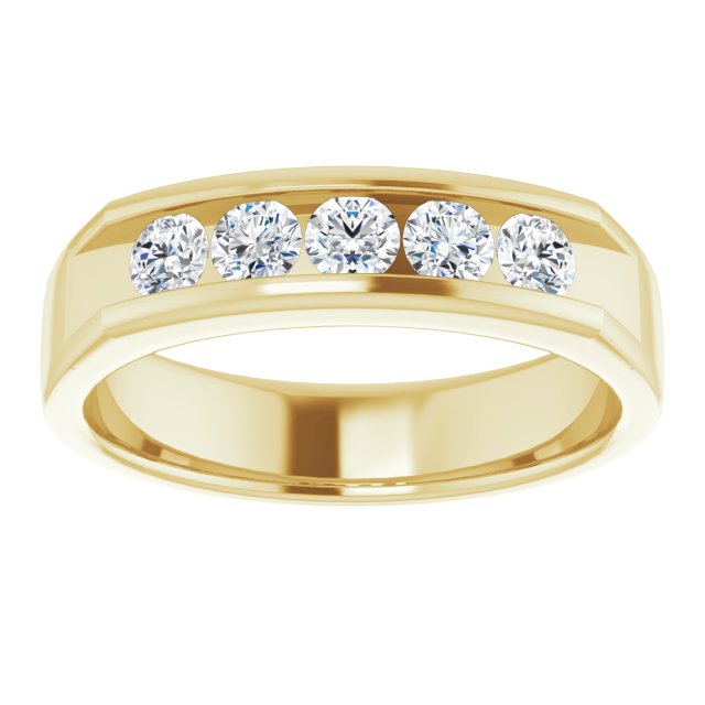 14K Yellow 1/2 CTW Natural Diamond Band