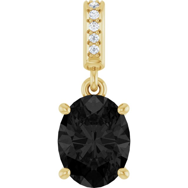 Natural Mozambique Garnet And .03 Ctw Natural Diamond Pendant