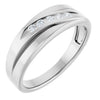 Platinum 1/10 CTW Natural Diamond Polished Band