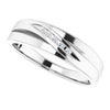 Platinum 1/10 CTW Natural Diamond Band