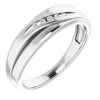 Platinum 1/10 CTW Natural Diamond Polished Band