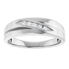 Platinum 1/10 CTW Natural Diamond Polished Band