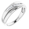 Platinum 1/10 CTW Natural Diamond Polished Band