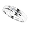 Platinum 1/10 CTW Natural Diamond Polished Band