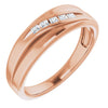 Platinum 1/10 CTW Natural Diamond Polished Band