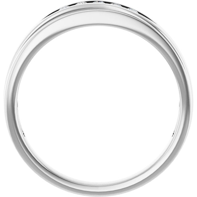 Platinum 1/10 CTW Natural Diamond Band