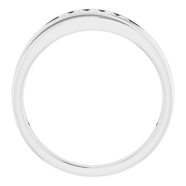 Platinum 1/10 CTW Natural Diamond Band