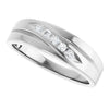 Platinum 1/10 CTW Natural Diamond Polished Band