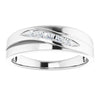 Platinum 1/10 CTW Natural Diamond Polished Band