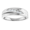 Platinum 1/10 CTW Natural Diamond Band