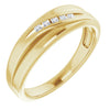 Platinum 1/10 CTW Natural Diamond Polished Band