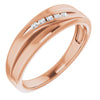 Platinum 1/10 CTW Natural Diamond Polished Band