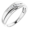 Platinum 1/10 CTW Natural Diamond Polished Band