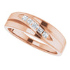 Platinum 1/10 CTW Natural Diamond Polished Band