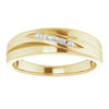 Platinum 1/10 CTW Natural Diamond Polished Band