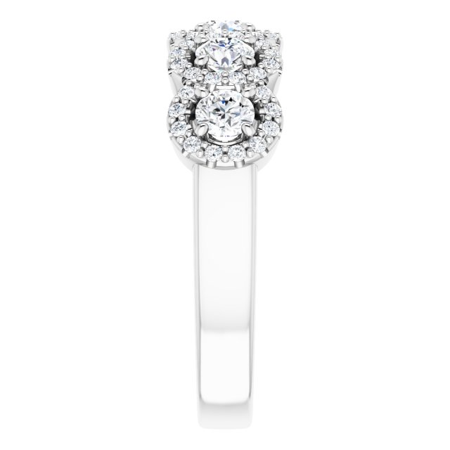 14K White 3/4 CTW Natural Diamond Anniversary Ring