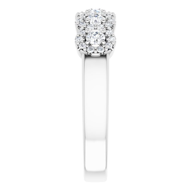 14K White 3/4 CTW Natural Diamond Anniversary Ring