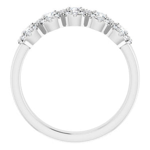 14K White Gold Diamond Anniversary Band – 3/4 CTW Natural Diamonds