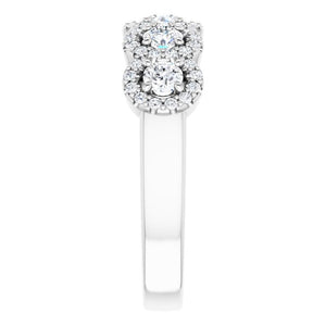 14K White Gold Diamond Anniversary Band – 3/4 CTW Natural Diamonds