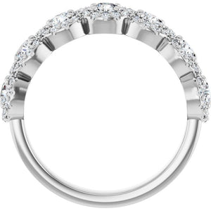 14K White Gold Diamond Anniversary Band - 5/8 CTW Natural Diamonds