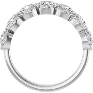 14K White Gold Diamond Anniversary Band - 5/8 CTW Natural Diamonds
