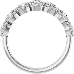 14K White Gold Diamond Anniversary Band - 5/8 CTW Natural Diamonds