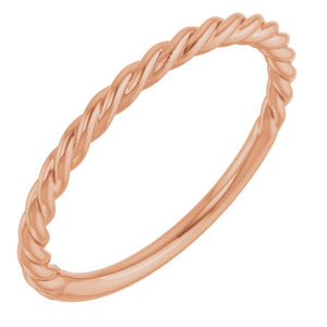 14K Gold Rope Standard-Fit Band