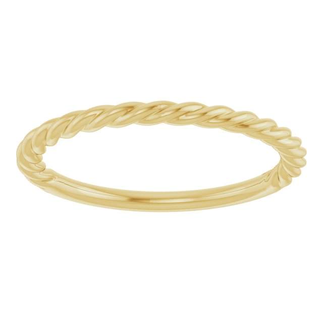 14K Gold Rope Standard-Fit Band