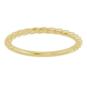 14K Gold Rope Standard-Fit Band