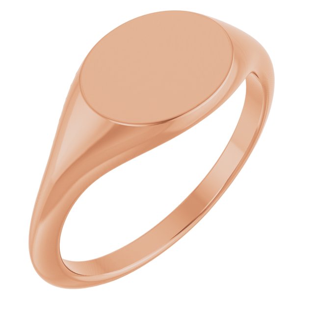 14K Gold & Platinum Signet Ring - Options Available
