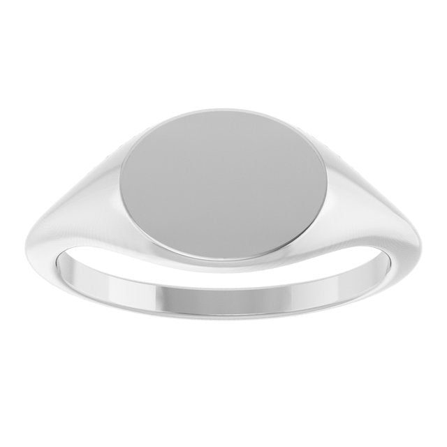 14K Gold & Platinum Signet Ring - Options Available