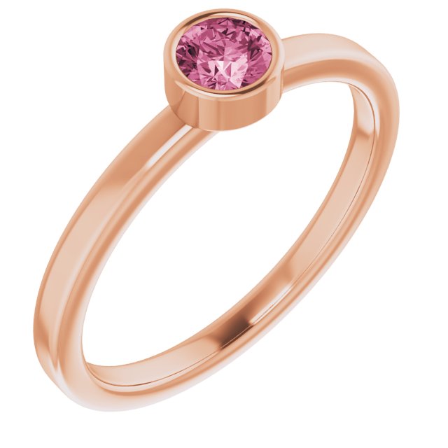 14K Gold Natural Mozambique Garnet Ring