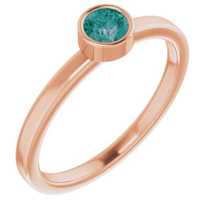 14K Gold Natural Mozambique Garnet Ring