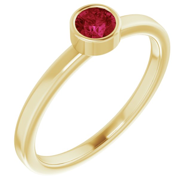 14K Gold Natural Mozambique Garnet Ring