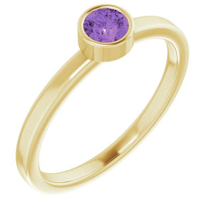 14K Gold Natural Mozambique Garnet Ring