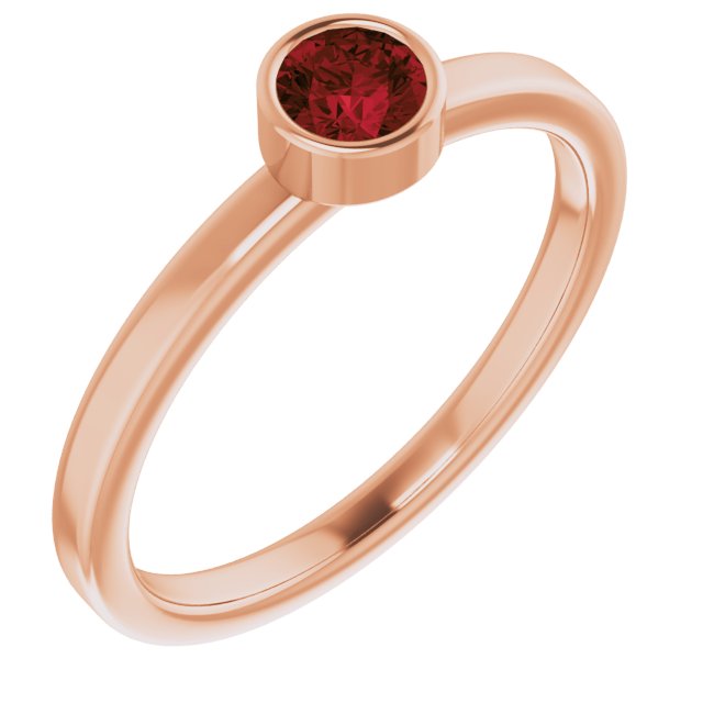 14K Gold Natural Mozambique Garnet Ring