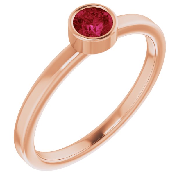 14K Gold Natural Mozambique Garnet Ring