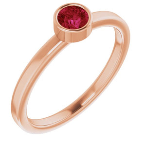 14K Gold Natural Mozambique Garnet Ring