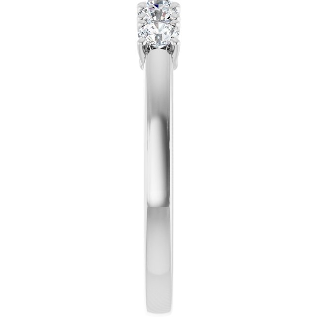 14K White 3/8 CTW Natural Diamond Anniversary Band