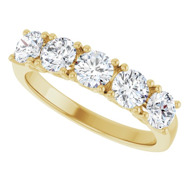 14K White 3/8 CTW Natural Diamond Anniversary Band