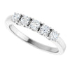 14K White 3/8 CTW Natural Diamond Anniversary Band