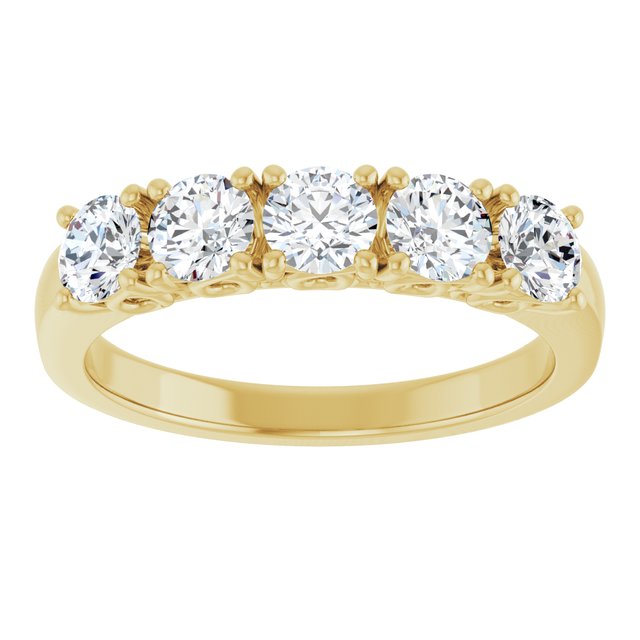 14K White 3/8 CTW Natural Diamond Anniversary Band