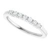 Elegant 14K White Gold Natural Diamond Anniversary Band with 1/10 CTW Sparkle